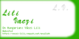 lili vaczi business card